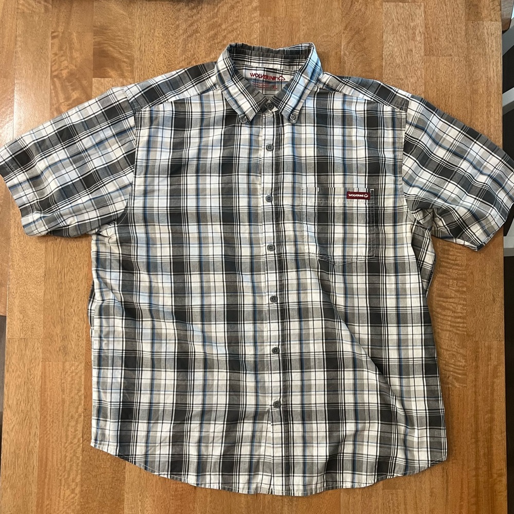 Wolverine Men's Plaid Button Down Shirt